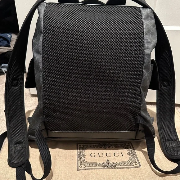Gucci GG Supreme Black Backpack